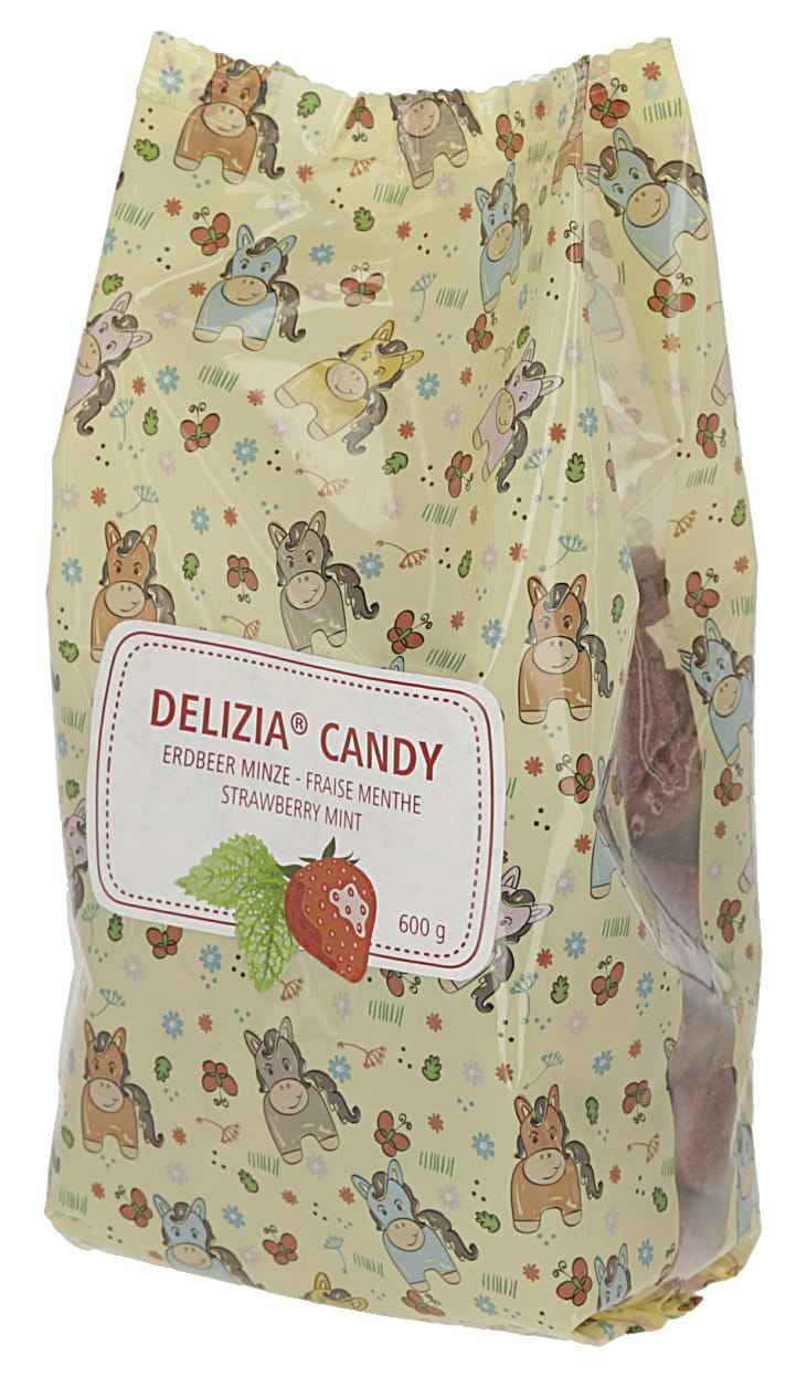 Smakołyki dla konia Delizia Candy, truskawka/mięta, 600 g, Kerbl